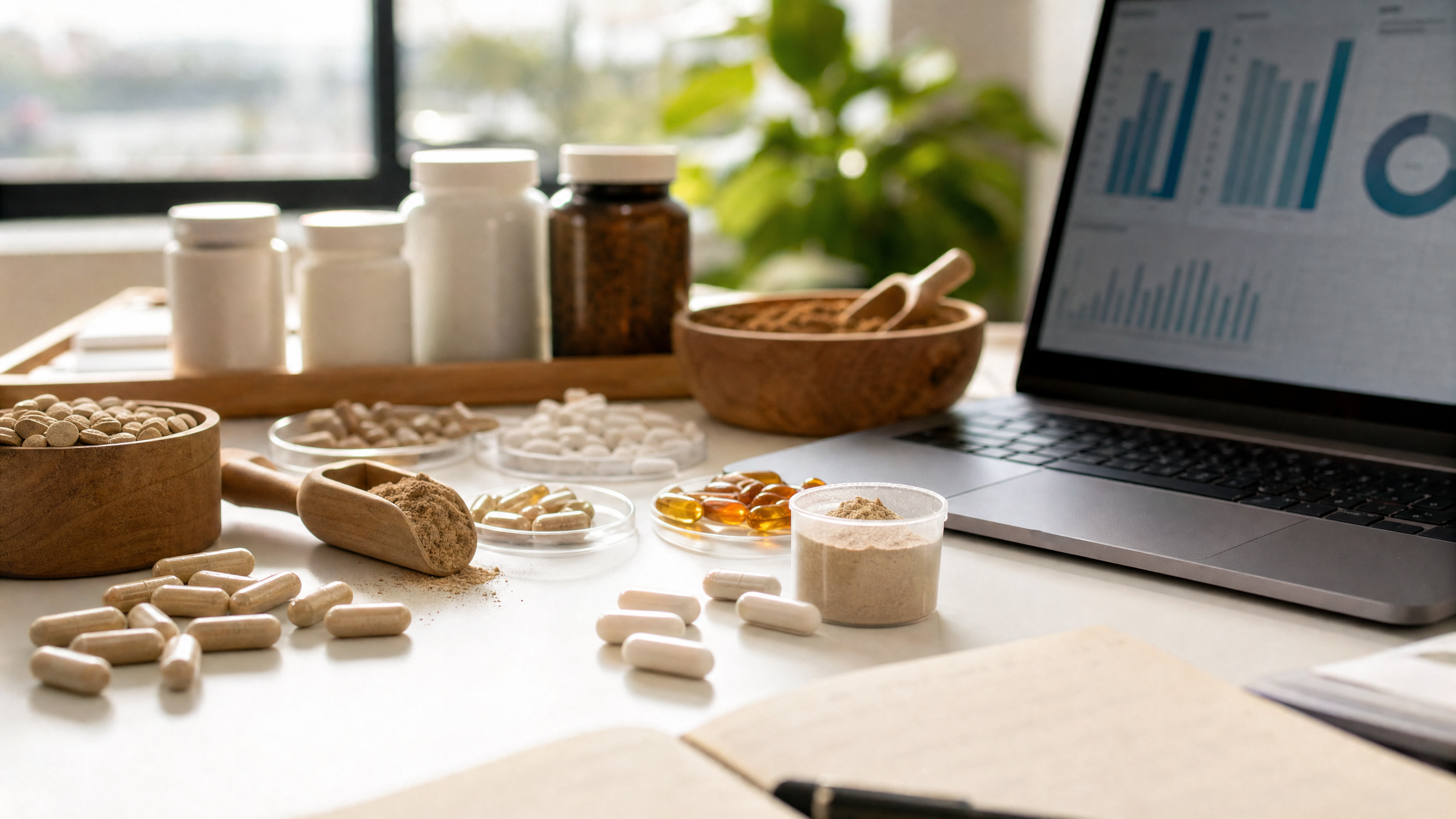 Supplement Industry Daily Briefing May 15 2026 - editorial workspace with supplements and market data