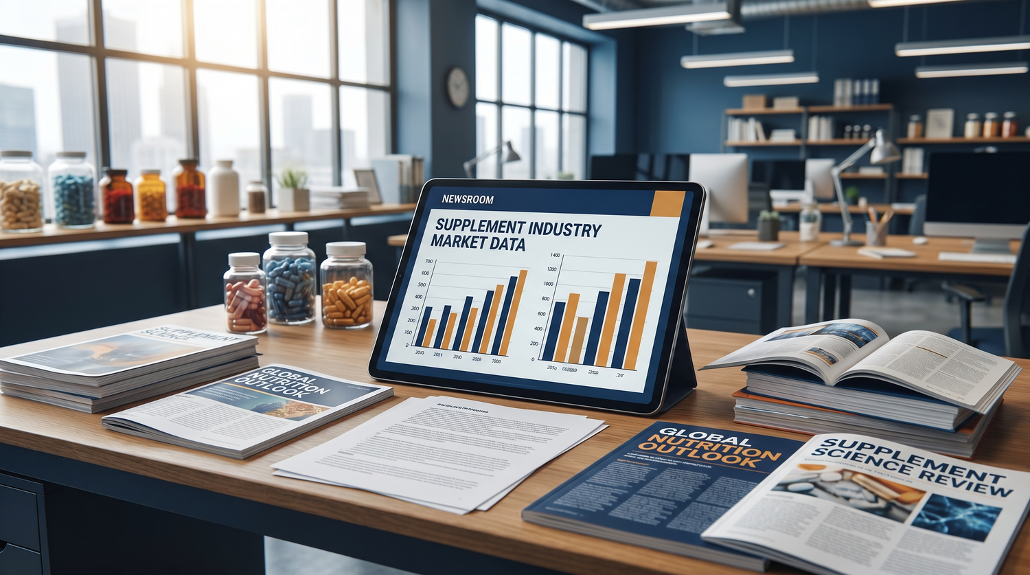 Supplement Industry Daily Briefing April 30 2026 - Market data and trade publications on newsroom desk