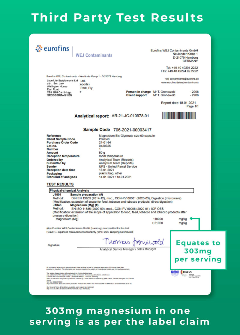Magnesium Glycinate (Bisglycinate)