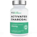 Supplement bottle labeled 'Activated Charcoal' by Love Life Supplements on a white background