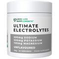 Container of Love Life Supplements Ultimate Electrolytes on a white background