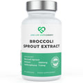 Bottle of broccoli sprout extract supplement with visible branding on a white background
