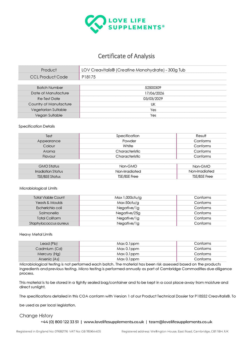 Creavitalis® Creatine Monohydrate Powder