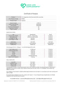Certificate of Analysis for Love Life Supplements Magnesium Bisglycinate, batch L1026118