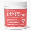 Container of Love Life Supplements Ultimate Electrolytes Grapefruit flavour on a white background