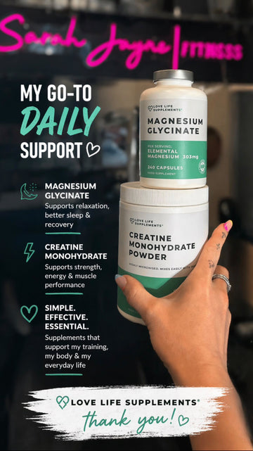 @sarahjaynefitness01 with Magnesium Glycinate (Bisglycinate)