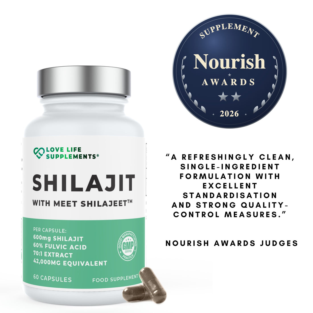 Shilajit Capsules - Nourish Awards 2026 winner, judges&